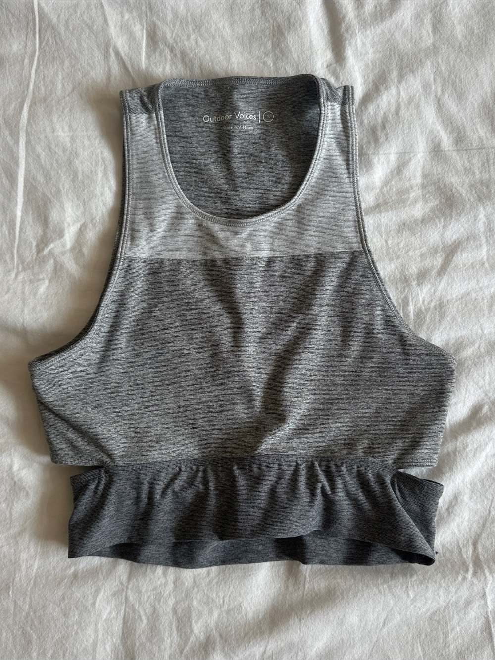 Outdoor Voices Heather Gray Performance Tank Top